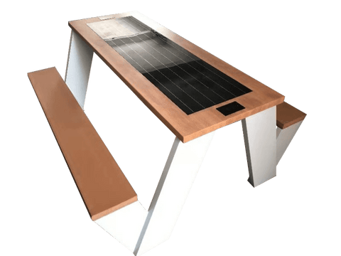 ST1010 SOLAR CHARGING AND CONNECTIVITY PICNIC TABLE - bbq areas, camping, glamping, Outdoor Table, Parks, Picnic Table, Recreational Area, recreational areas, smart bench, Smart Table, Solar charging station | SELS - Smart Era Lighting Systems | Solar Charging Station